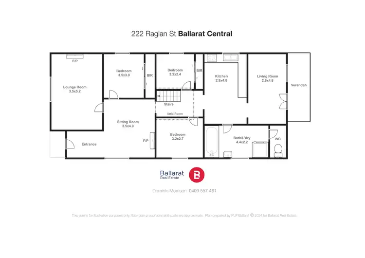 Floorplan of Homely house listing, 222 Raglan Street South, Ballarat Central VIC 3350