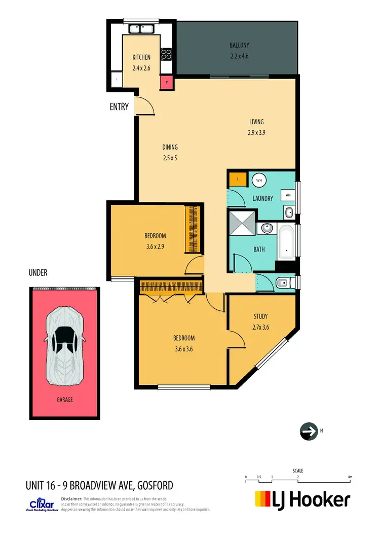 Floorplan of Homely unit listing, 16/9-12 Broadview Avenue, Gosford NSW 2250