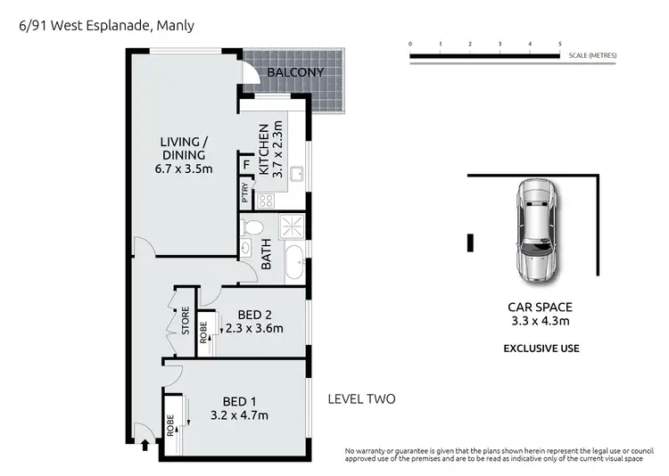 Floorplan of Homely apartment listing, 6/91 West Esplanade, Manly NSW 2095