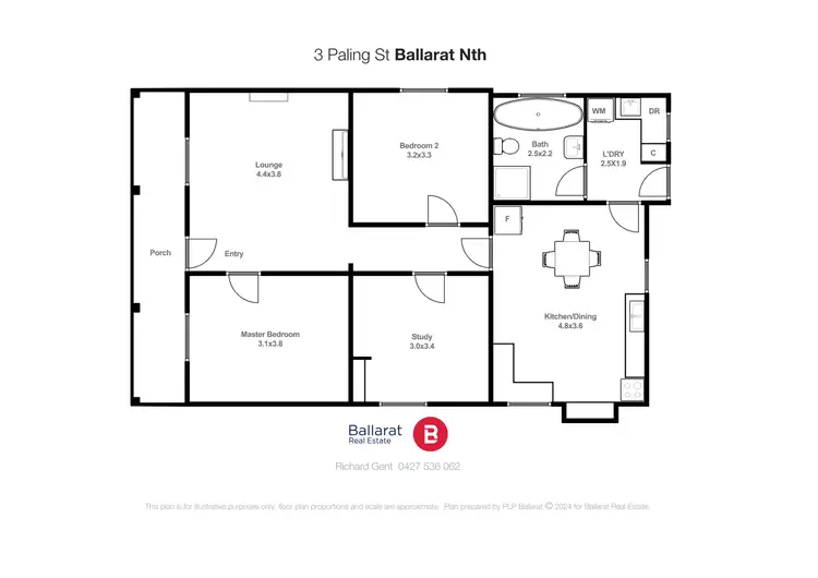 Floorplan of Homely house listing, 3 Paling Street, Ballarat North VIC 3350