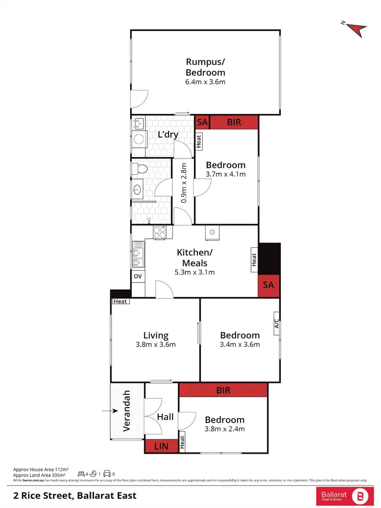 Floorplan of Homely house listing, 2 Rice Street, Ballarat East VIC 3350