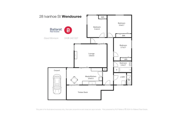 Floorplan of Homely house listing, 28 Ivanhoe Street, Wendouree VIC 3355