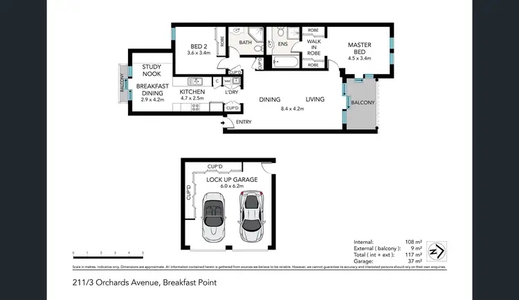 Floorplan of Homely apartment listing, 211/3-13 Orchards Avenue, Breakfast Point NSW 2137
