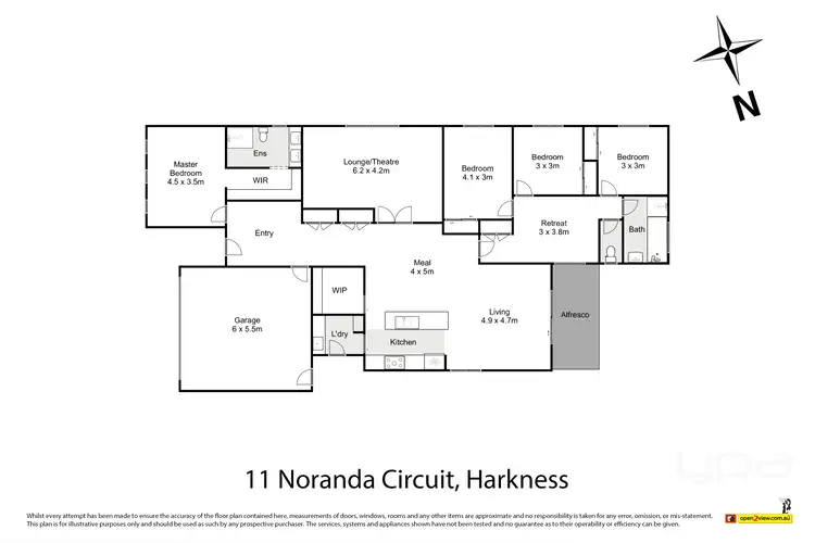 Floorplan of Homely house listing, 11 Noranda Circuit, Harkness VIC 3337