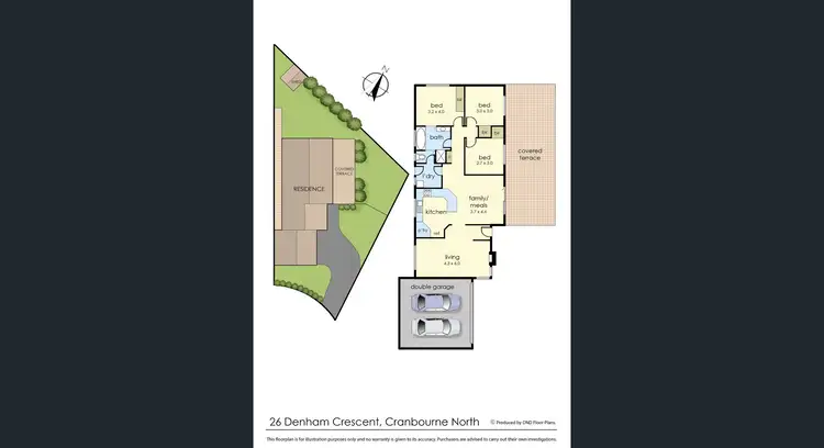 Floorplan of Homely house listing, 26 Denham Crescent, Cranbourne North VIC 3977