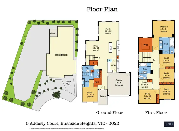 Floorplan of Homely house listing, 5 Adderley Court, Burnside Heights VIC 3023