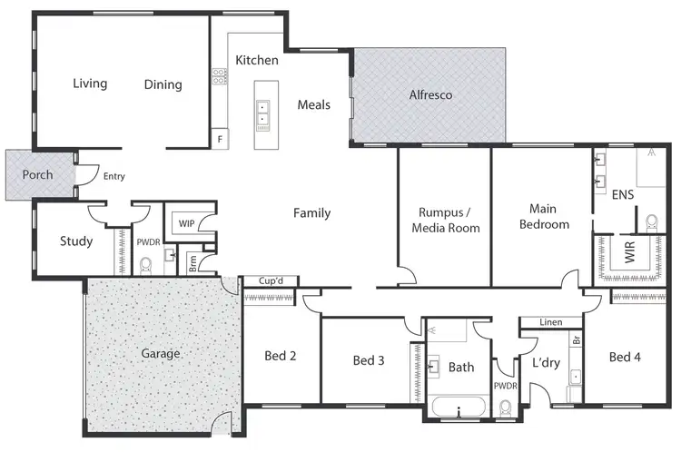 Floorplan of Homely house listing, 6 Thorn Place, Curtin ACT 2605