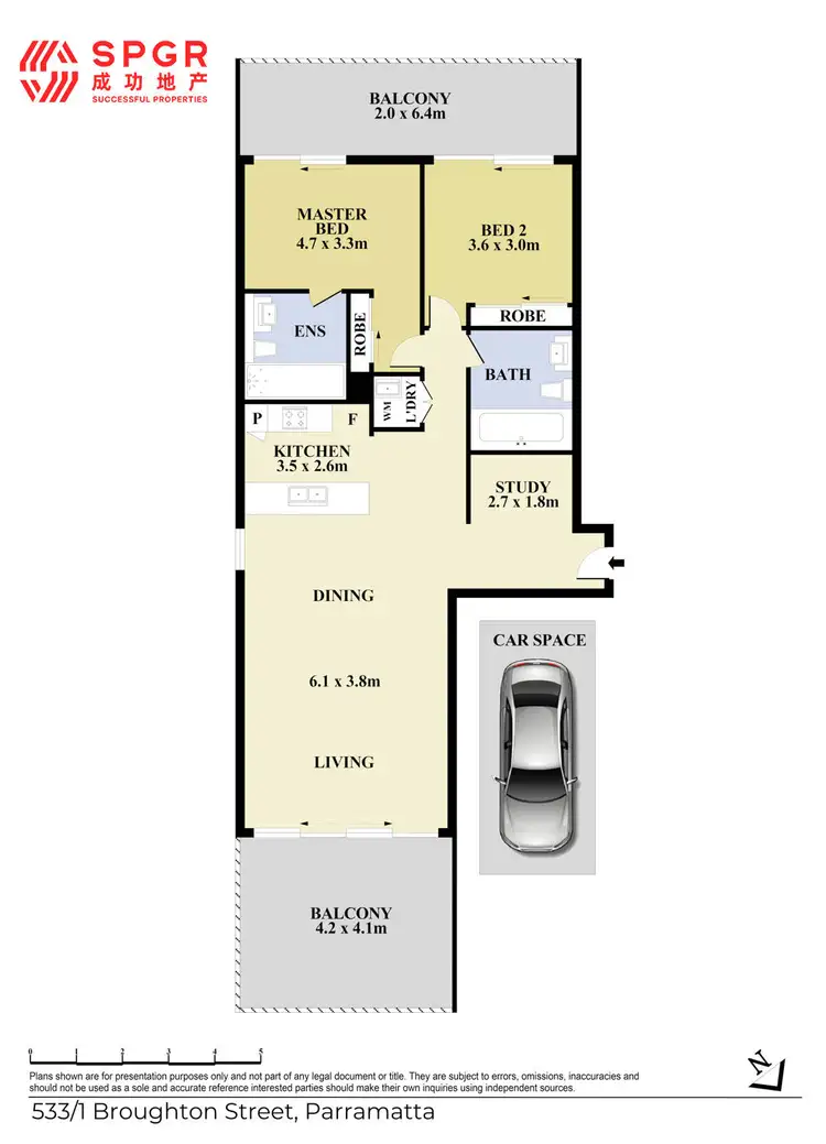Floorplan of Homely apartment listing, G533/1 Broughton Street, Parramatta NSW 2150
