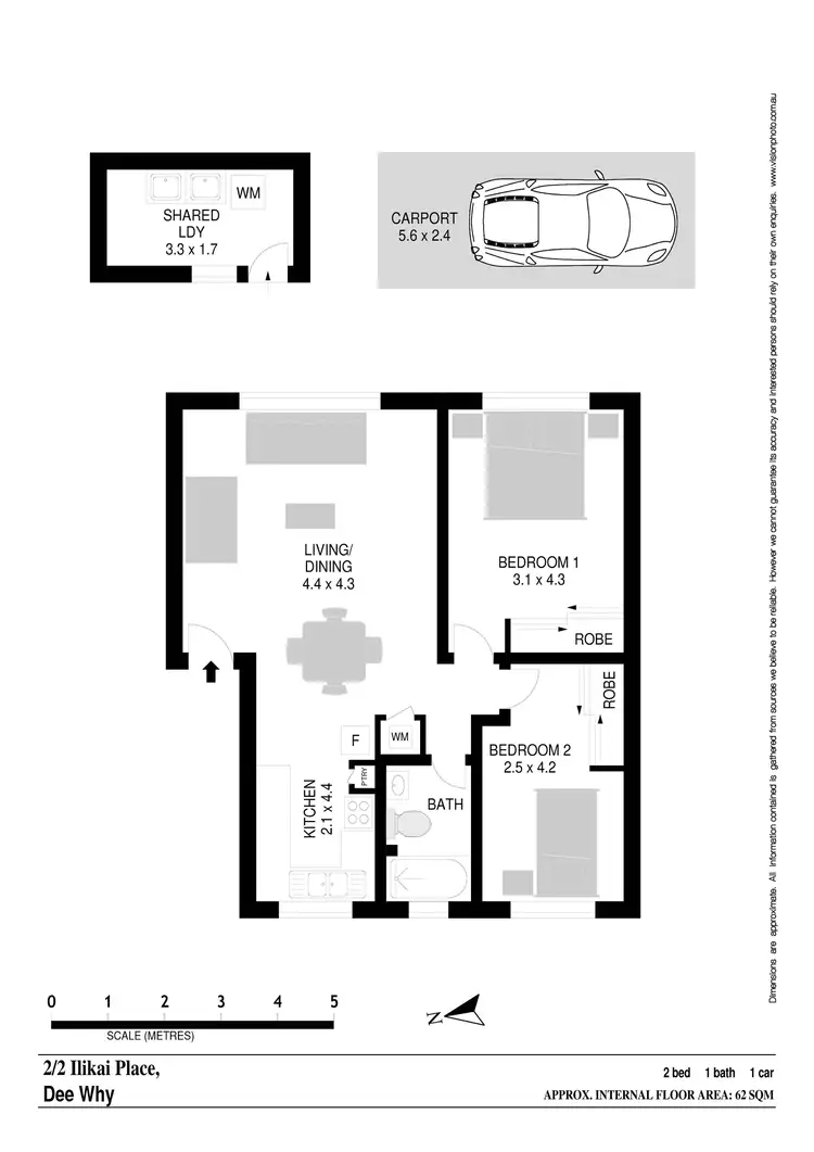 Floorplan of Homely unit listing, 2/2 Ilikai Place, Dee Why NSW 2099