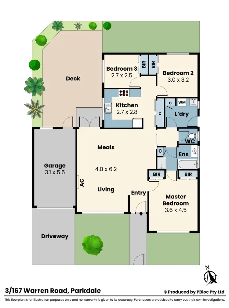 Floorplan of Homely townhouse listing, 3/167 Warren Road, Parkdale VIC 3195