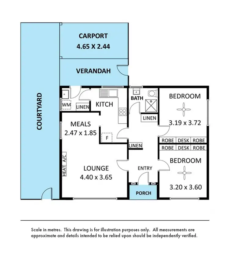 Floorplan of Homely unit listing, 1/28 Cator Street, Glenside SA 5065