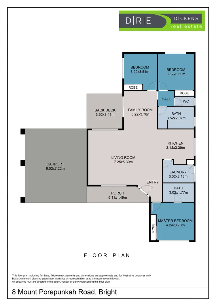 Floorplan of Homely house listing, 8 Mount Porepunkah Road, Bright VIC 3741