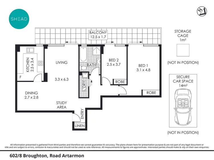 Floorplan of Homely apartment listing, 602/8 Broughton Road, Artarmon NSW 2064