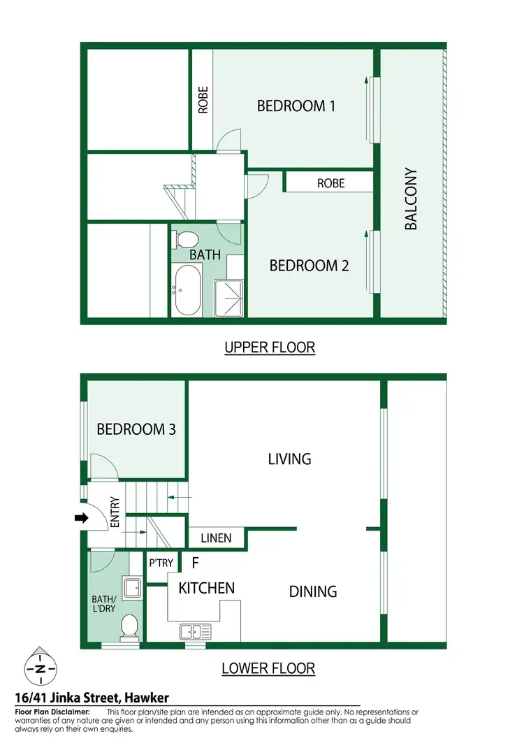 Floorplan of Homely townhouse listing, 16/41 Jinka Street, Hawker ACT 2614