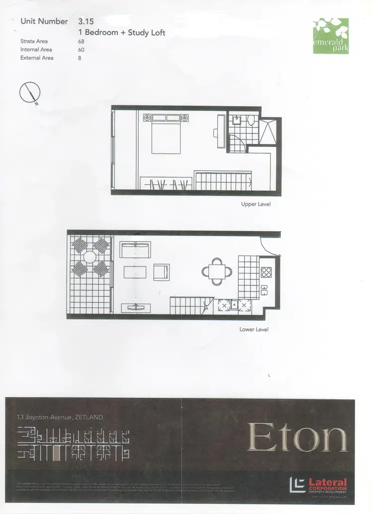 Floorplan of Homely apartment listing, 315/17 Joynton Avenue, Zetland NSW 2017