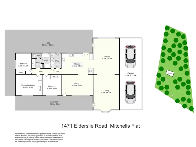 Floorplan of Homely rural property listing, 1471 Elderslie Road, Mitchells Flat NSW 2330