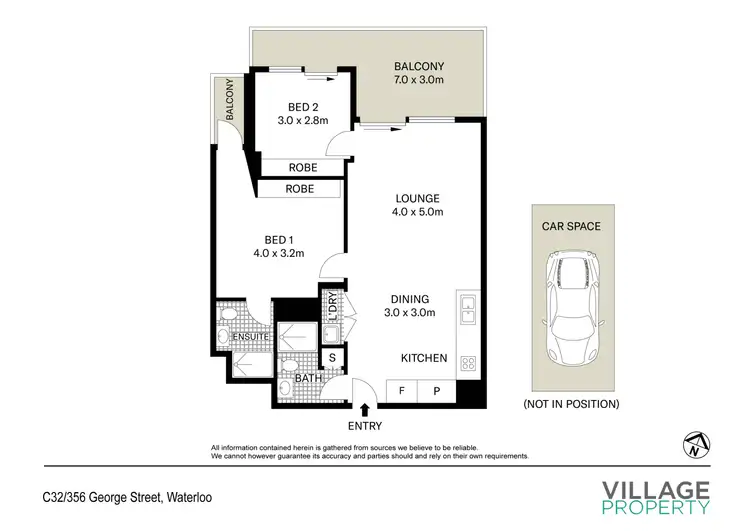 Floorplan of Homely apartment listing, C32/356 George Street, Waterloo NSW 2017