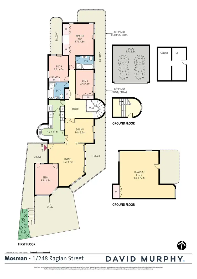 Floorplan of Homely semi-detached listing, 1/248 Raglan Street, Mosman NSW 2088