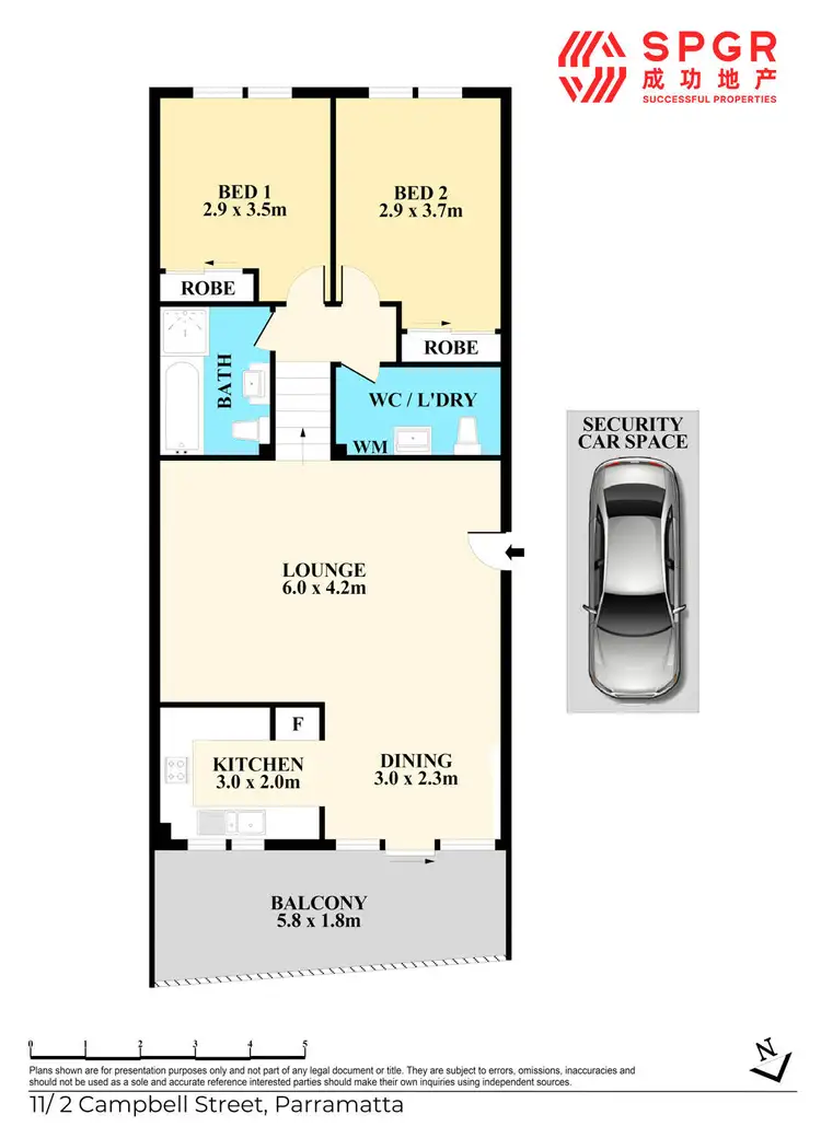 Floorplan of Homely apartment listing, 11/2-6 Campbell Street, Parramatta NSW 2150