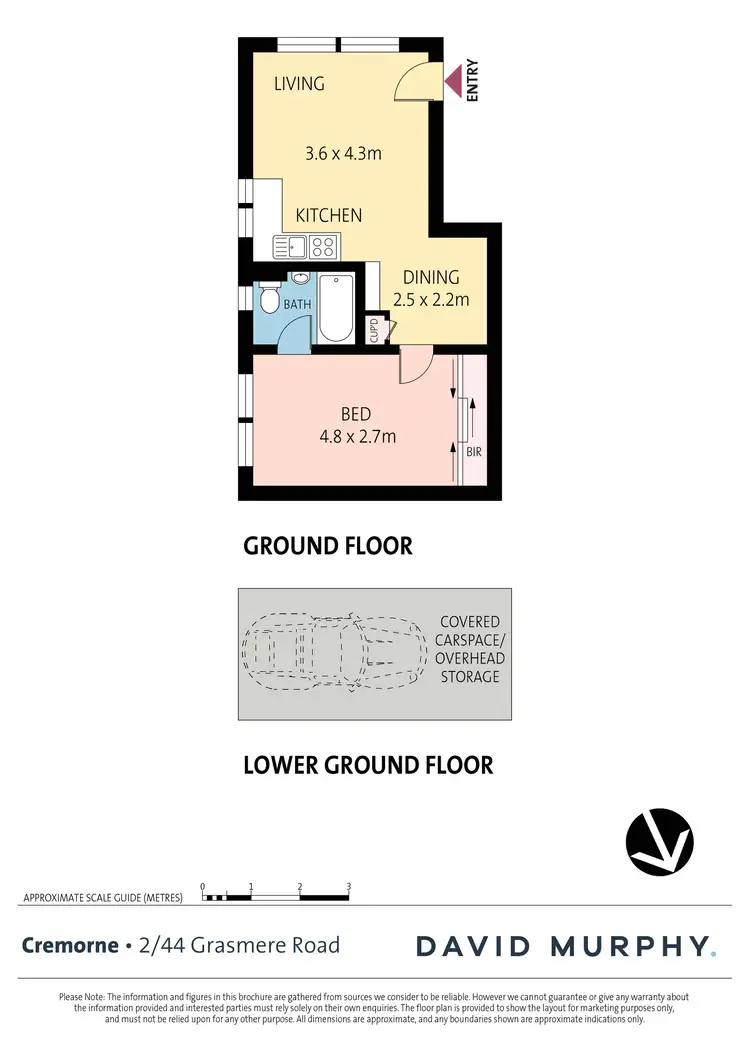 Floorplan of Homely apartment listing, 2/44 Grasmere Road, Cremorne NSW 2090