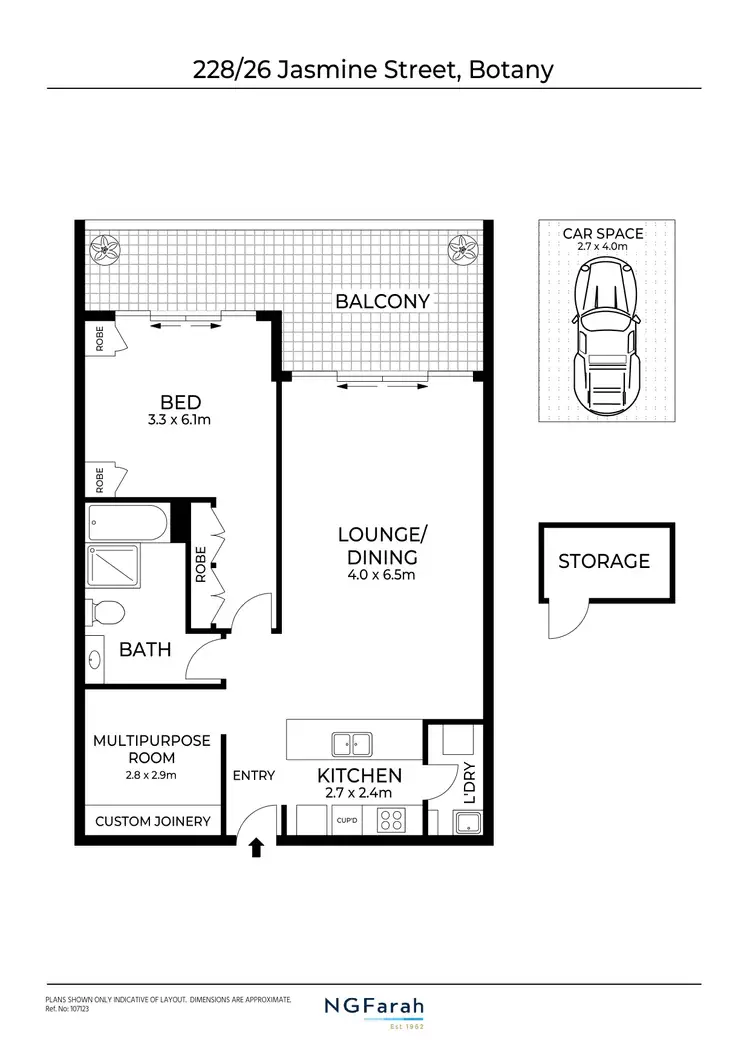 Floorplan of Homely apartment listing, 228/26 Jasmine Street, Botany NSW 2019