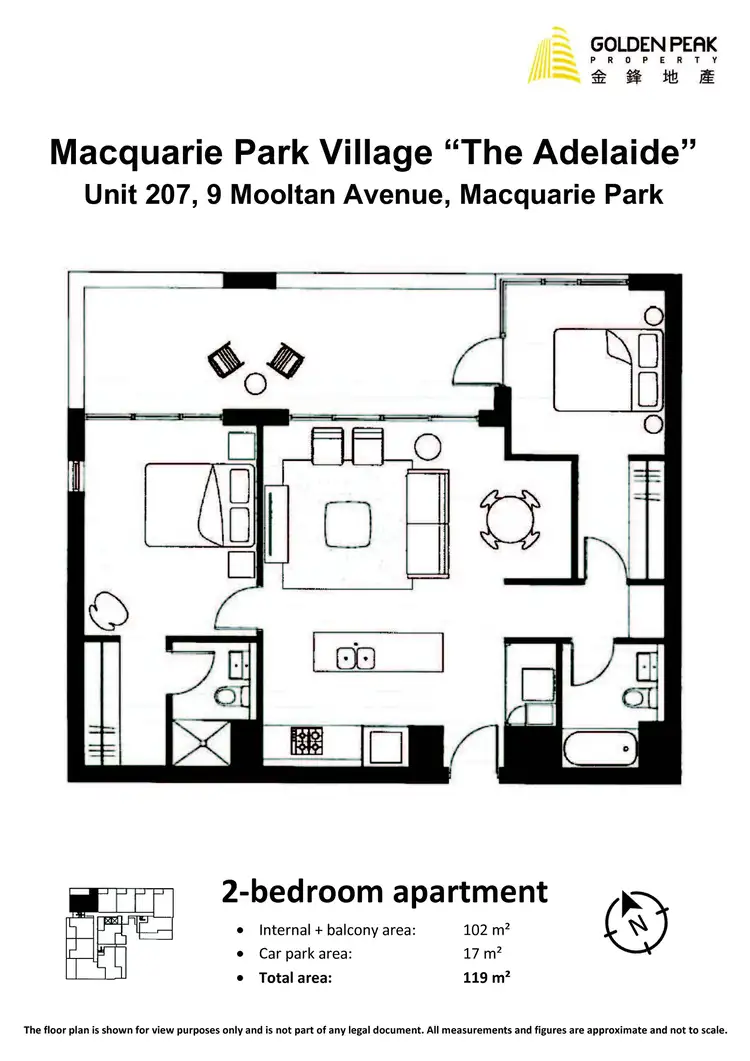 Floorplan of Homely apartment listing, 207/9 Mooltan Avenue, Macquarie Park NSW 2113