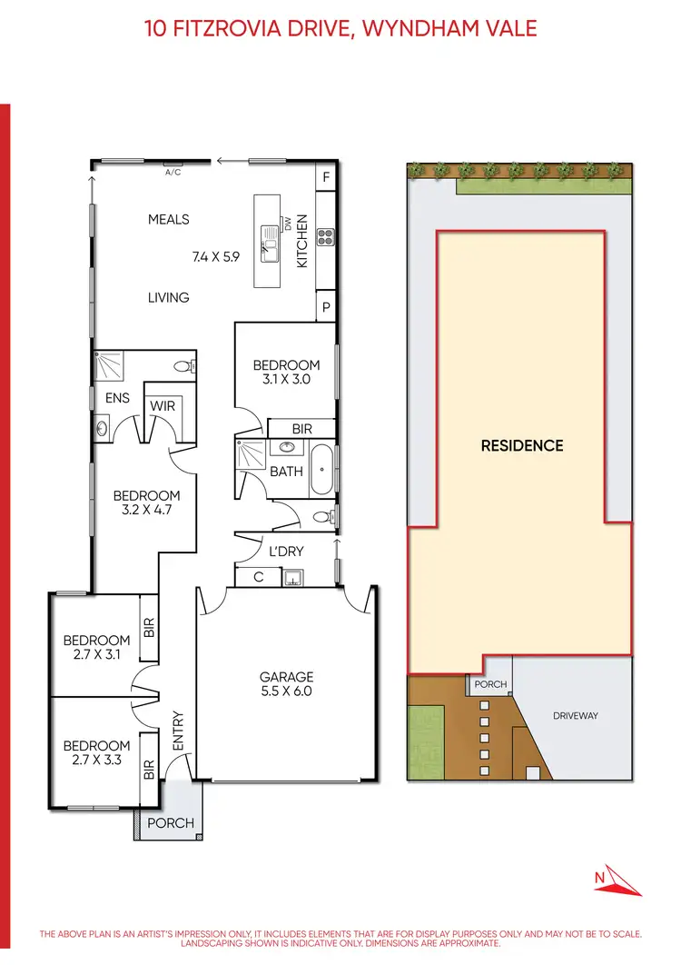 Floorplan of Homely house listing, 10 Fitzrovia Drive, Wyndham Vale VIC 3024