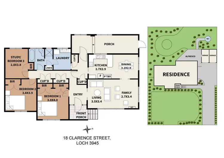 Floorplan of Homely house listing, 18 Clarence Street, Loch VIC 3945