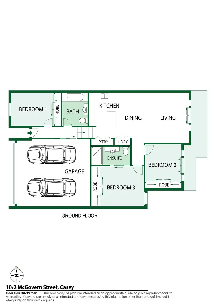 Floorplan of Homely townhouse listing, 10/2 McGovern Street, Casey ACT 2913
