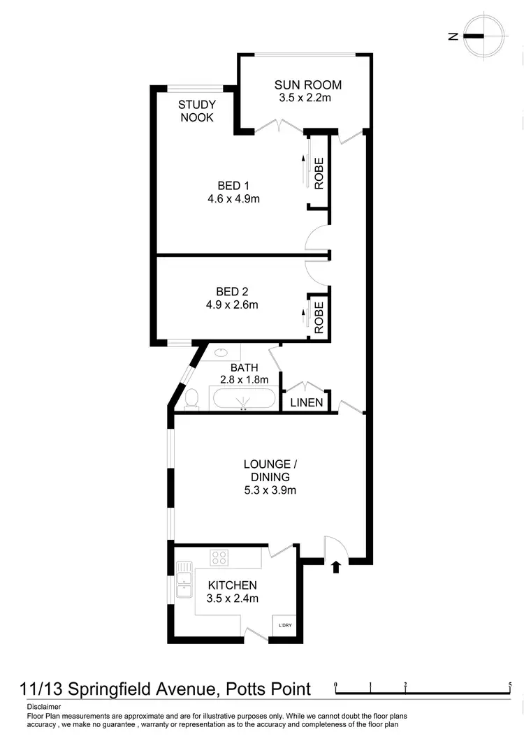 Floorplan of Homely apartment listing, 11/13 Springfield Avenue, Potts Point NSW 2011