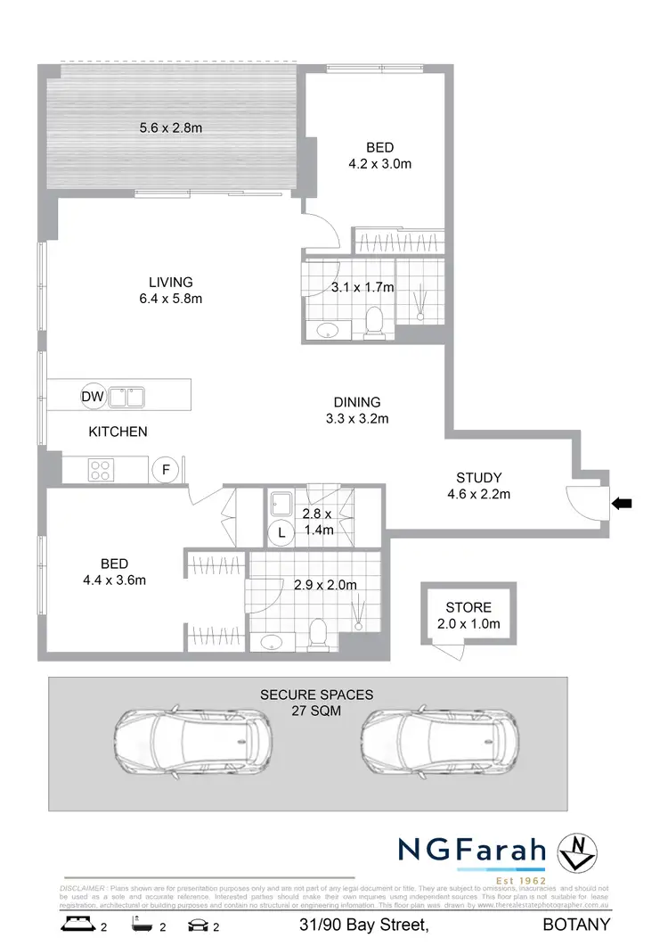 Floorplan of Homely apartment listing, 31/90 Bay Street, Botany NSW 2019