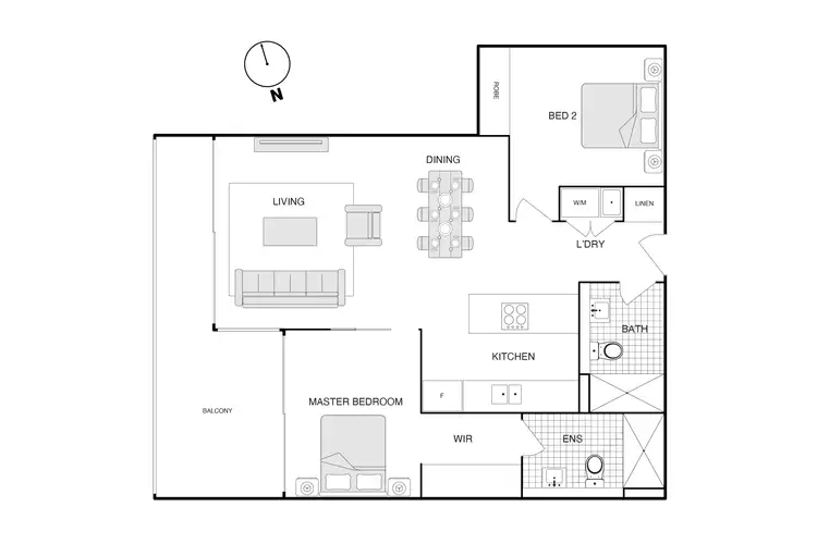 Floorplan of Homely apartment listing, 1903/120 Eastern Valley Way, Belconnen ACT 2617