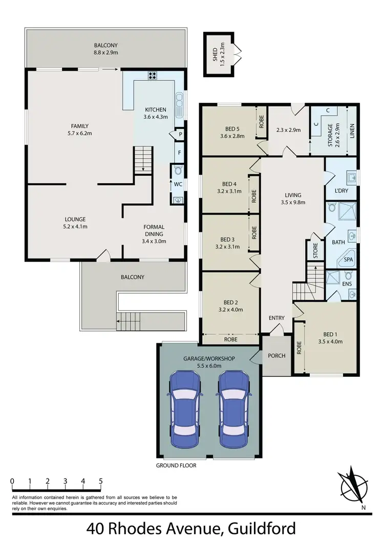 Floorplan of Homely house listing, 40 Rhodes Avenue, Guildford NSW 2161