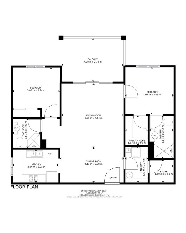 Floorplan of Homely unit listing, 2/47-49 McCormack Street, Manunda QLD 4870
