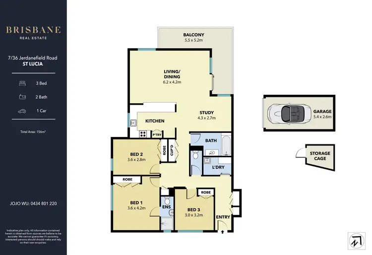 Floorplan of Homely apartment listing, 7/36 Jerdanefield Road, St Lucia QLD 4067