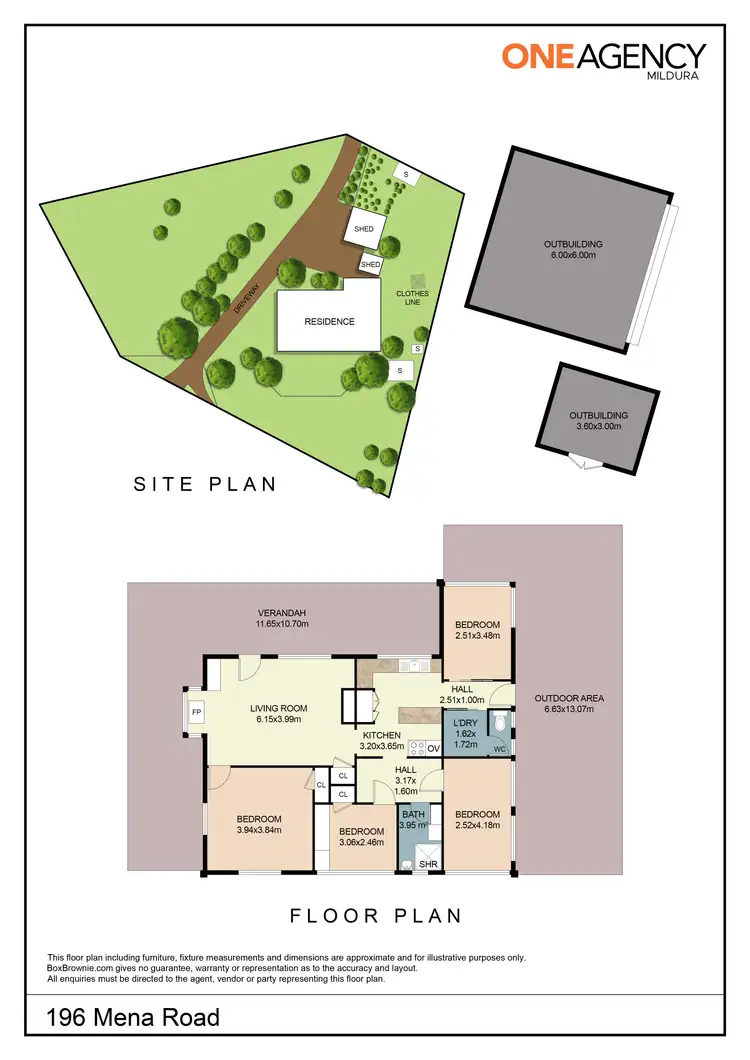 Floorplan of Homely house listing, 196 Mena Road, Birdwoodton VIC 3505