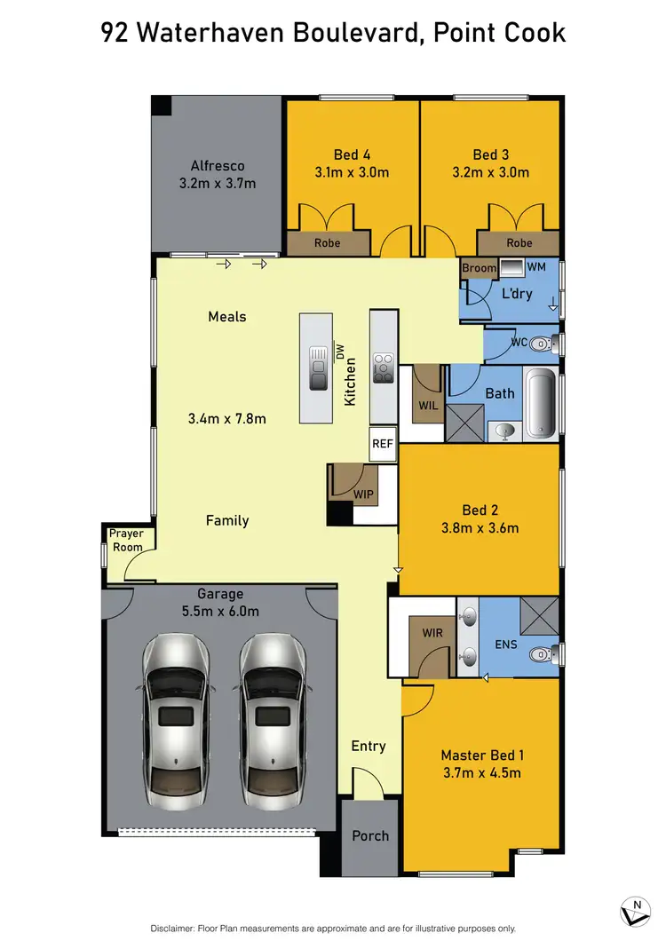 Floorplan of Homely house listing, 92 Waterhaven Boulevard, Point Cook VIC 3030