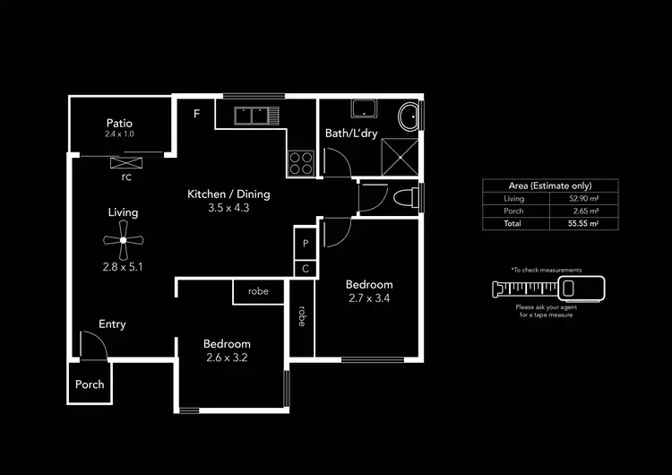 Floorplan of Homely unit listing, 5/362 Seaview Road, Henley Beach SA 5022