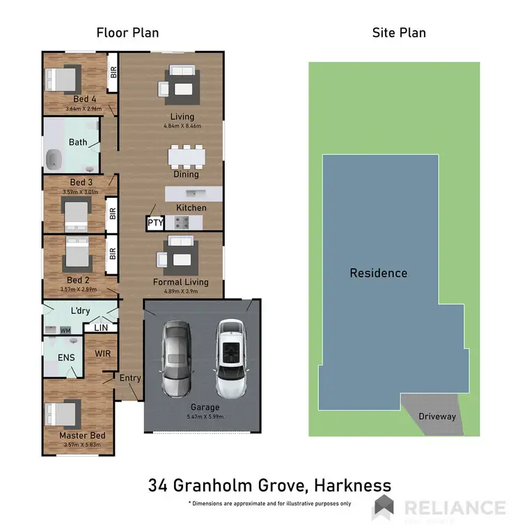 Floorplan of Homely house listing, 34 Granholm Grove, Harkness VIC 3337