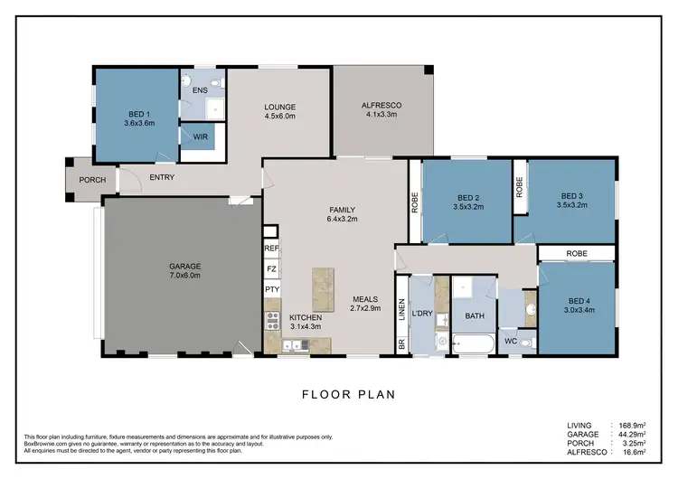 Floorplan of Homely house listing, 36 Lysterfield Lane, Wodonga VIC 3690