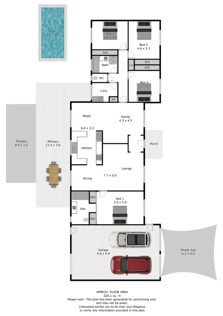 Floorplan of Homely house listing, 5 Pitcher Place, Wodonga VIC 3690