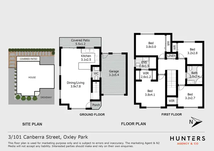 Floorplan of Homely townhouse listing, 3/101 Canberra Street, Oxley Park NSW 2760