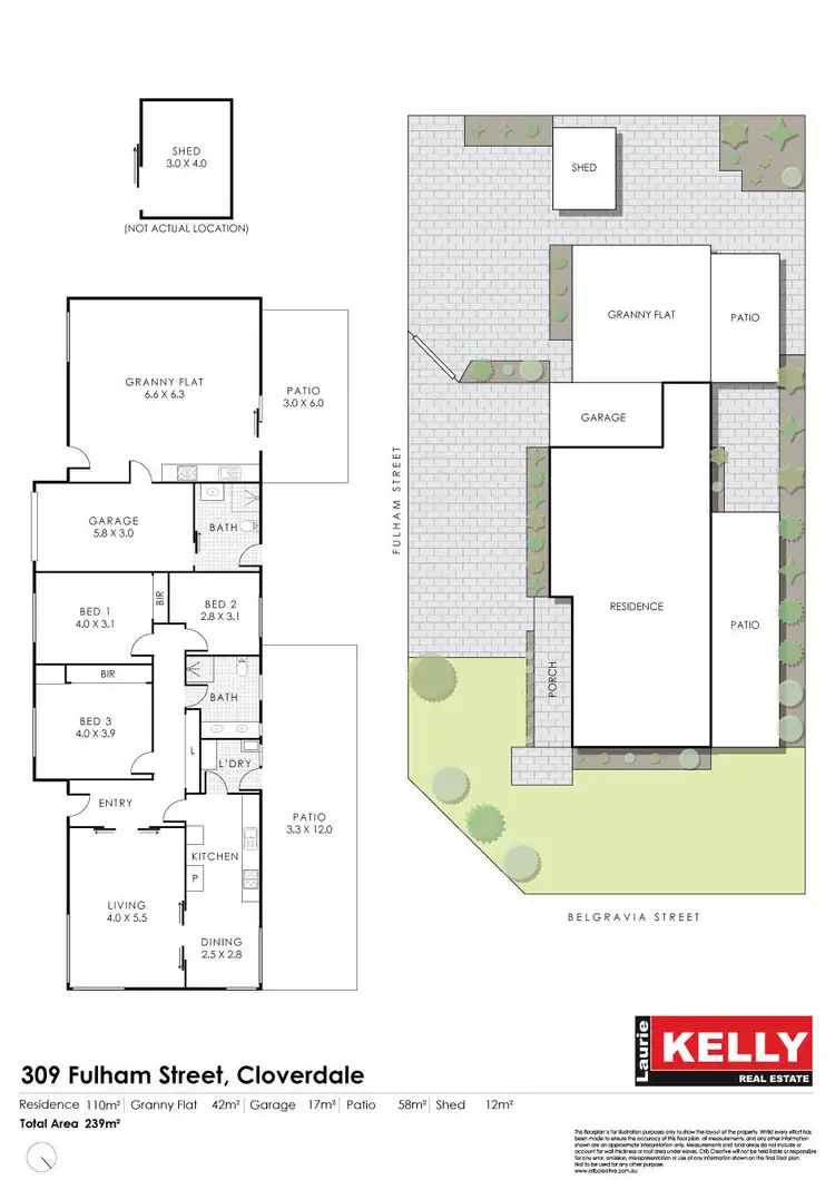 Floorplan of Homely house listing, 309 Fulham Street, Cloverdale WA 6105