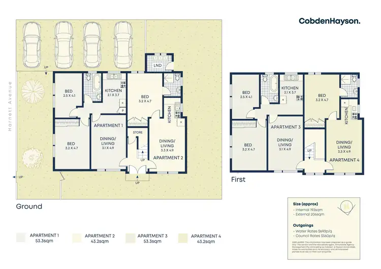 Floorplan of Homely block of units listing, 49 Harnett Avenue, Marrickville NSW 2204