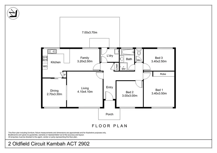 Floorplan of Homely house listing, 2 Oldfield Circuit, Kambah ACT 2902