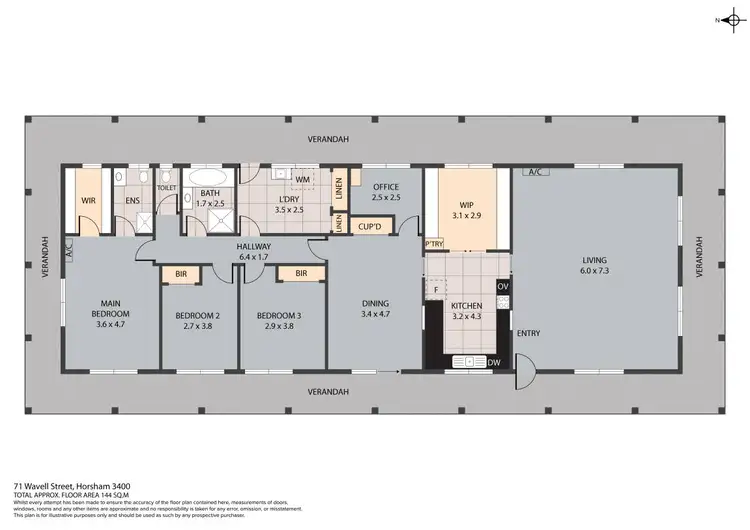 Floorplan of Homely house listing, 71 Wavell Street, Horsham VIC 3400
