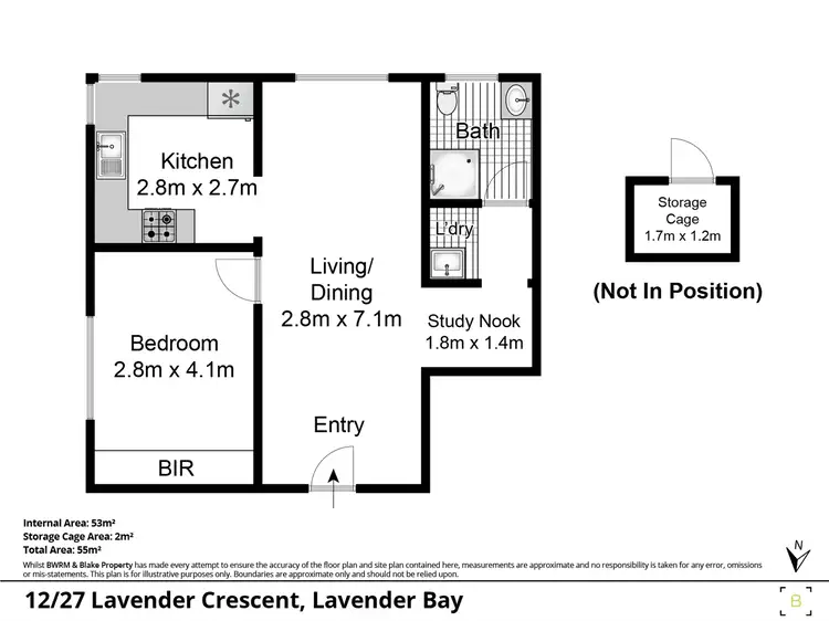 Floorplan of Homely unit listing, 12/27 Lavender Crescent, Lavender Bay NSW 2060