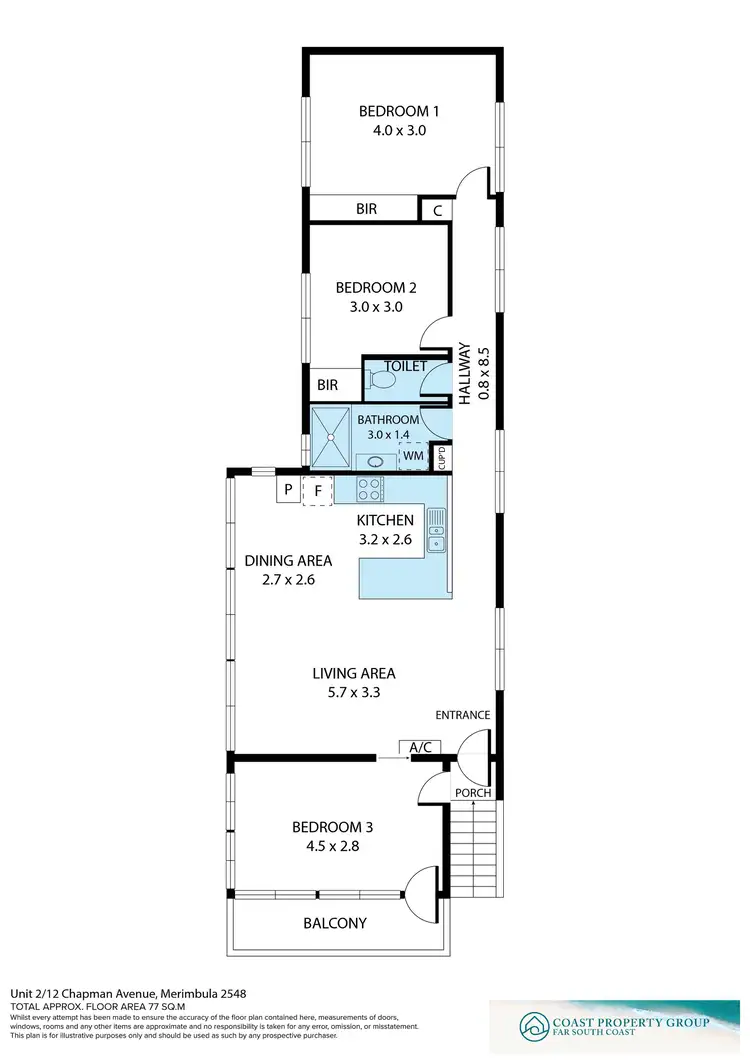 Floorplan of Homely unit listing, 2/12 Chapman Avenue, Merimbula NSW 2548