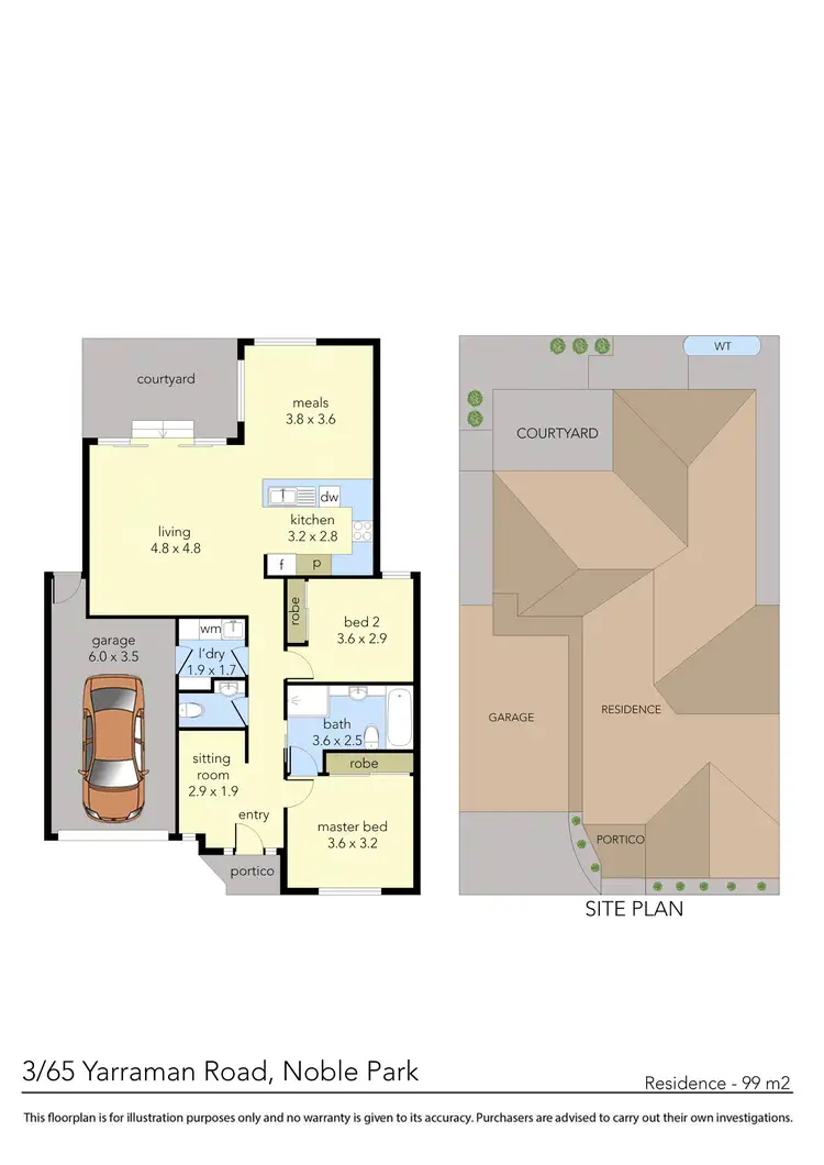 Floorplan of Homely unit listing, 3/65 Yarraman Road, Noble Park VIC 3174