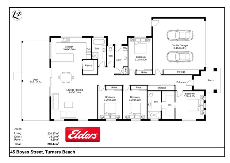 Floorplan of Homely house listing, 45 Boyes Street, Turners Beach TAS 7315